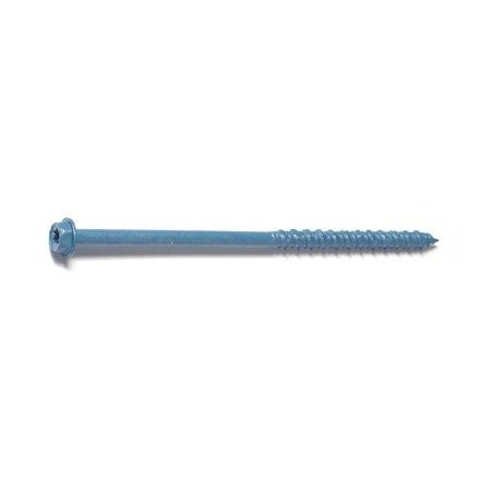 Masonry Screw, 3/16 Dia., Hex, 4 In L, Steel Blue Ruspert, 100 PK
